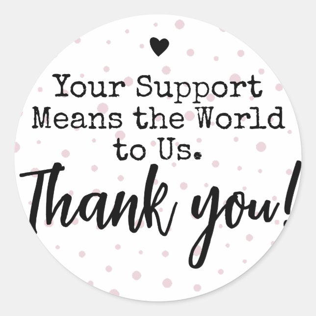 Vielen Dank für Ihre Aufkleber für kleine Unterneh (Vorderseite)