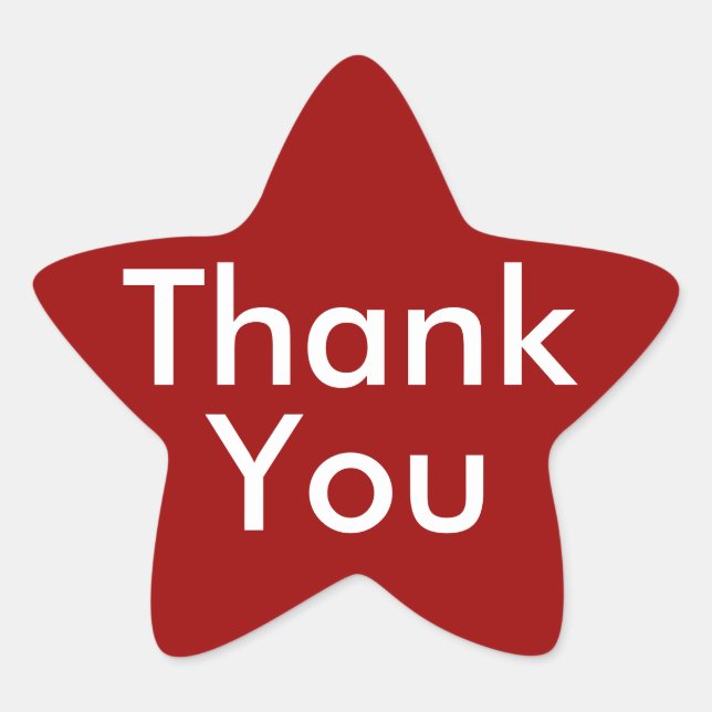 Vielen Dank für Ihre Aufkleber im roten Hintergrun (Vorderseite)