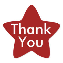 Vielen Dank für Ihre Aufkleber im roten Hintergrun