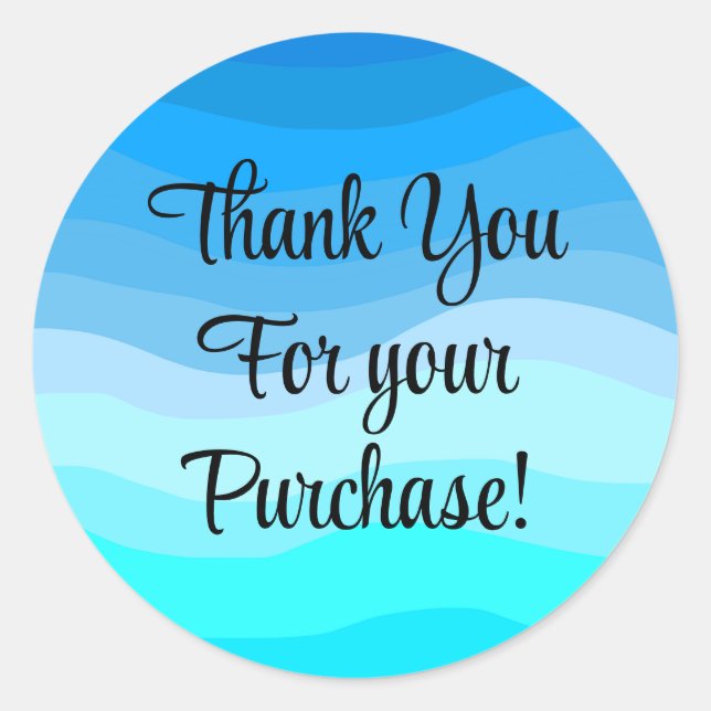 Vielen Dank für Ihre Aufkleber zum Kauf (Vorderseite)