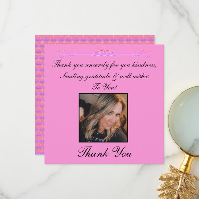 Vielen Dank für Ihre aufrichtige Fotokarte Dankeskarte (Vorderseite/Rückseite Beispiel)