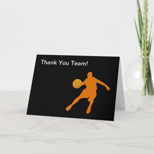 Vielen Dank für Ihre Basketball Team Cards Dankeskarte (Vorderseite)