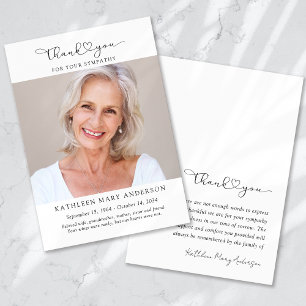 Vielen Dank für Ihre Beileid-Fotokarte Dankeskarte