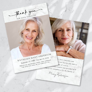 Vielen Dank für Ihre Beileid-Fotokarte Dankeskarte