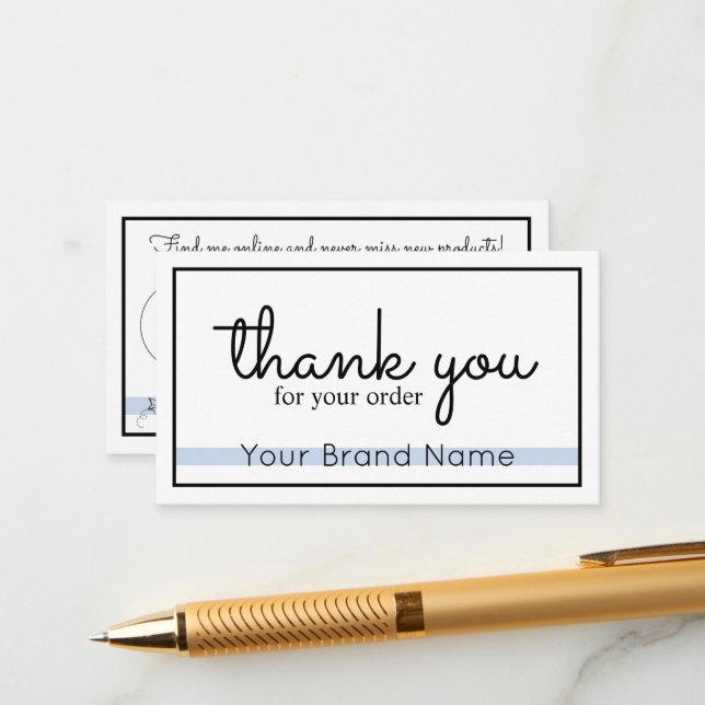 Vielen Dank für Ihre Bestellbestätigungskarte Begleitkarte (Vorderseite/Rückseite Beispiel)