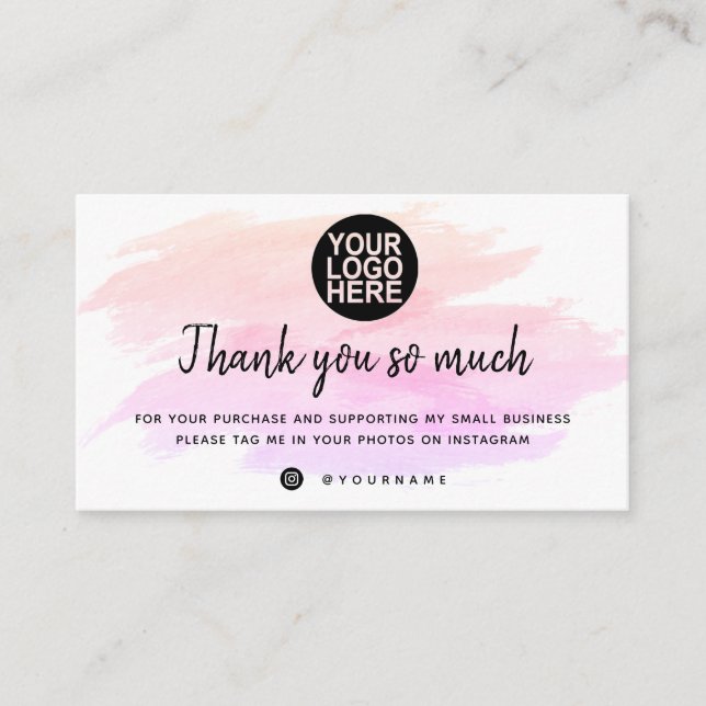 Vielen Dank für Ihre Bestellung Cards Template Sma Visitenkarte (Vorderseite)