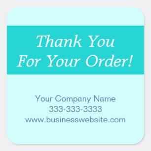 Vielen Dank für Ihre Bestellung Company Wertschätz Quadratischer Aufkleber