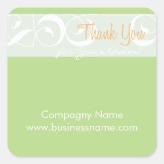 Vielen Dank für Ihre Bestellung Corporate Green St Quadratischer Aufkleber