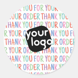 Vielen Dank für Ihre Bestellung farbenfrohe Fun Ad Runder Aufkleber