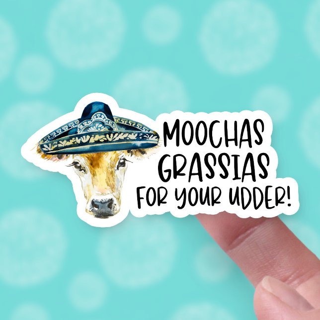 Vielen Dank für Ihre Bestellung Funny Cow Pun Busi Aufkleber (Von Creator hochgeladen)