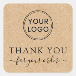 Vielen Dank für Ihre Bestellung Kraft freuen Sie s Quadratischer Aufkleber