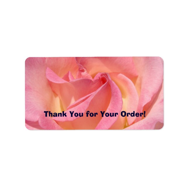 Vielen Dank für Ihre Bestellung! Labels Rosa Blume Adressaufkleber (Vorne)
