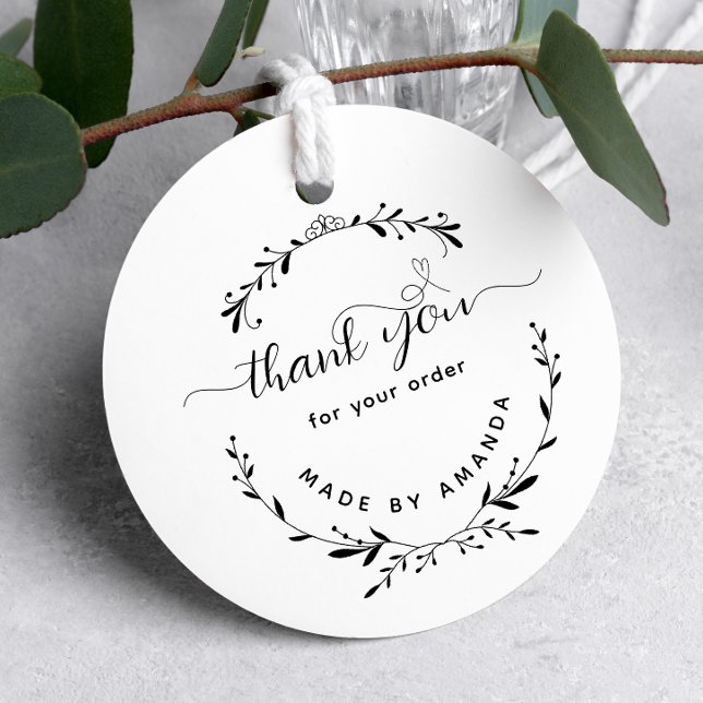 Vielen Dank für Ihre Bestellung Laurel Leaf Rubber Permastempel (Von Creator hochgeladen)