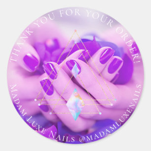 Vielen Dank für Ihre Bestellung Luxe Nails Lila Lo Runder Aufkleber