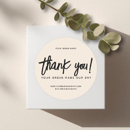 Vielen Dank für Ihre Bestellung maßgeschneiderte b Runder Aufkleber