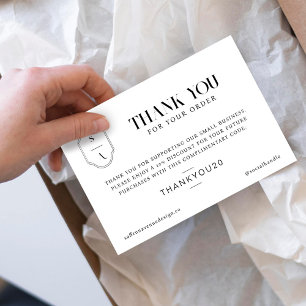Vielen Dank für Ihre Bestellung Minimal Custom Mon Dankeskarte