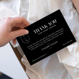 Vielen Dank für Ihre Bestellung Minimal Custom Mon Dankeskarte