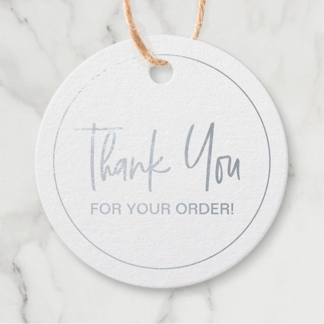 Vielen Dank für Ihre Bestellung Modern Your Logo W Geschenkanhänger (Vorderseite)