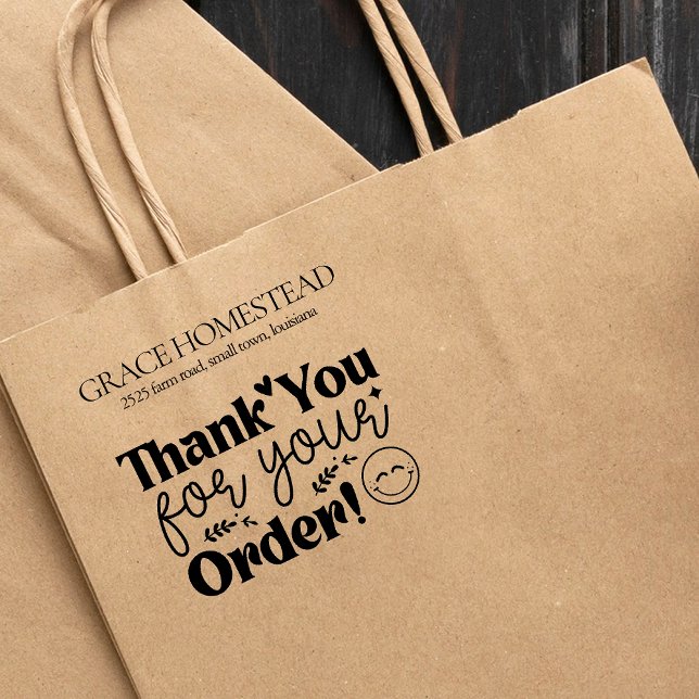 Vielen Dank für Ihre Bestellung Name für kleine Un Gummistempel (Von Creator hochgeladen)