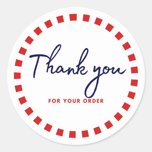 Vielen Dank für Ihre Bestellung Round Business Lab Runder Aufkleber (Vorderseite)