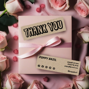 Vielen Dank für Ihre Bestellung Social Media Icons Mini Visitenkarte