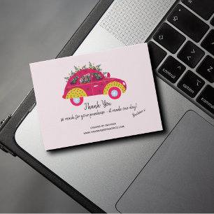 Vielen Dank für Ihre Bestellung Spaß Blumenfarben  Dankeskarte