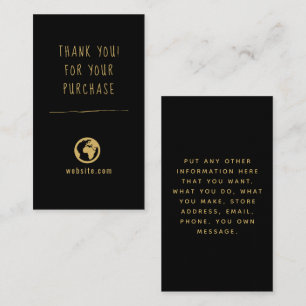 Vielen Dank für Ihre Bestellung Spaß Gold und Schw Begleitkarte