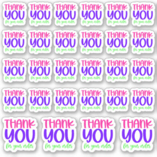 Vielen Dank für Ihre Bestellung - Vinyl-Aufkleber Aufkleber