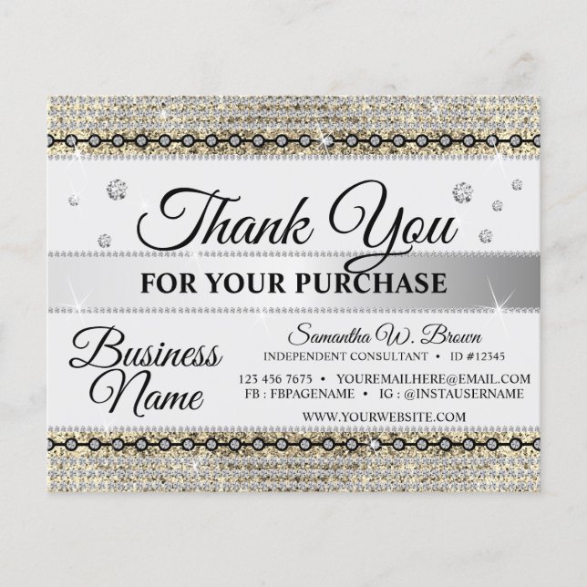 Vielen Dank für Ihre Bestellungen Schmuck Glitzer  (Vorderseite)