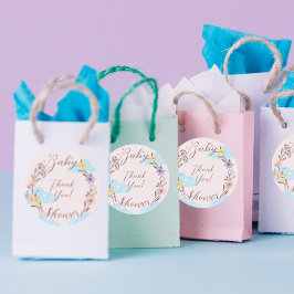 Vielen Dank für Ihre Blume, die Cloud & Stars Runder Aufkleber