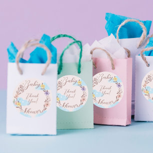 Vielen Dank für Ihre Blume, die Cloud & Stars Runder Aufkleber