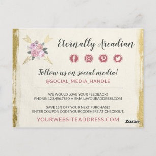 Vielen Dank für Ihre Bohemischen Blumenpfeile Blus Postkarte