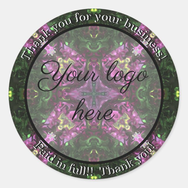 Vielen Dank für Ihre Business-Aufkleber Runder Aufkleber (Vorderseite)