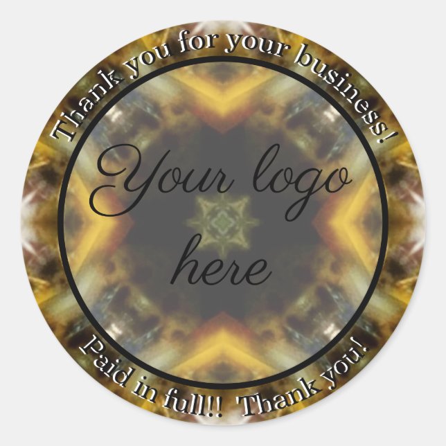 Vielen Dank für Ihre Business-Aufkleber Runder Aufkleber (Vorderseite)