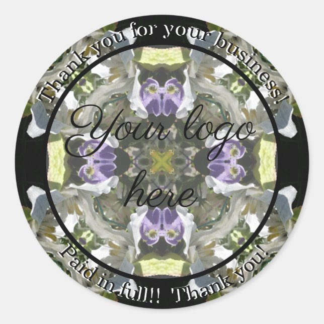 Vielen Dank für Ihre Business-Aufkleber Runder Aufkleber (Vorderseite)