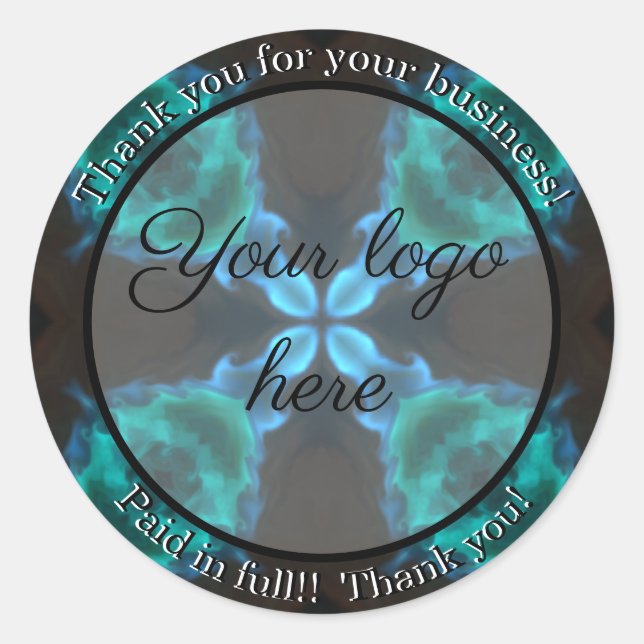 Vielen Dank für Ihre Business-Aufkleber Runder Aufkleber (Vorderseite)