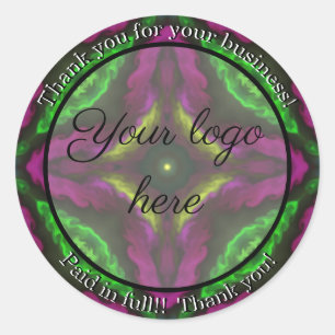 Vielen Dank für Ihre Business-Aufkleber Runder Aufkleber
