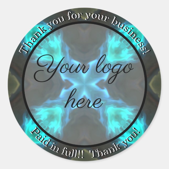 Vielen Dank für Ihre Business-Aufkleber Runder Aufkleber (Vorderseite)