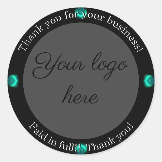 Vielen Dank für Ihre Business-Aufkleber Runder Aufkleber (Vorderseite)