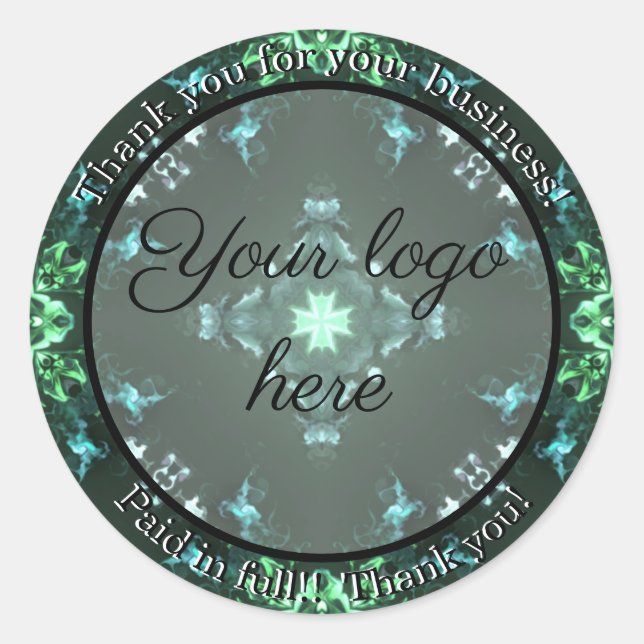 Vielen Dank für Ihre Business-Aufkleber Runder Aufkleber (Vorderseite)