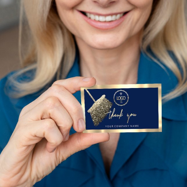 Vielen Dank für Ihre Business Insert Logo Gold Cle Visitenkarte (Von Creator hochgeladen)
