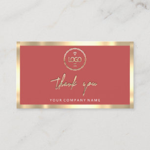 Vielen Dank für Ihre Business Insert Logo Gold Fr Visitenkarte