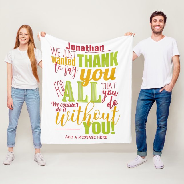 Vielen Dank für Ihre Dankbarkeit Typografie dank N Fleecedecke (Beispiel)