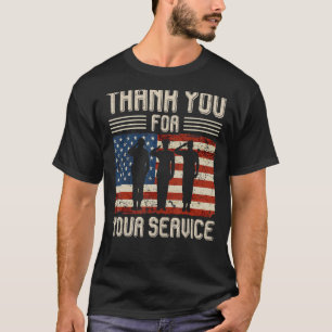 Vielen Dank für Ihre Dienste Patriotic - Veteranen T-Shirt