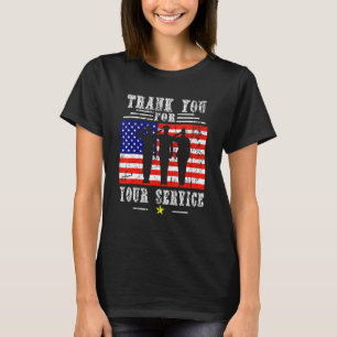 Vielen Dank für Ihre Dienste Patriotic Veterans Da T-Shirt