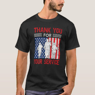 Vielen Dank für Ihre Dienste Patriotic Veterans Ta T-Shirt