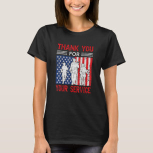 Vielen Dank für Ihre Dienste Patriotic Veterans Ta T-Shirt