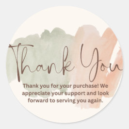 Vielen Dank für Ihre Einkäufe Runder Aufkleber