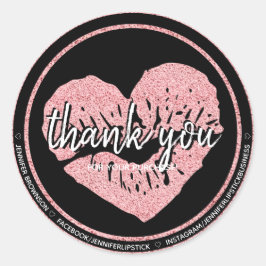 Vielen Dank für Ihre Einkäufe Runder Aufkleber