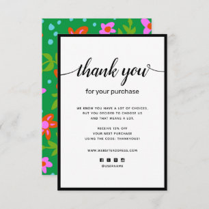 Vielen Dank für Ihre Einkaufskarte Mitteilungskarte